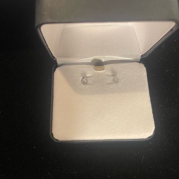 belk Jewelry - belk Silver-Tone White Gem Stud Earrings